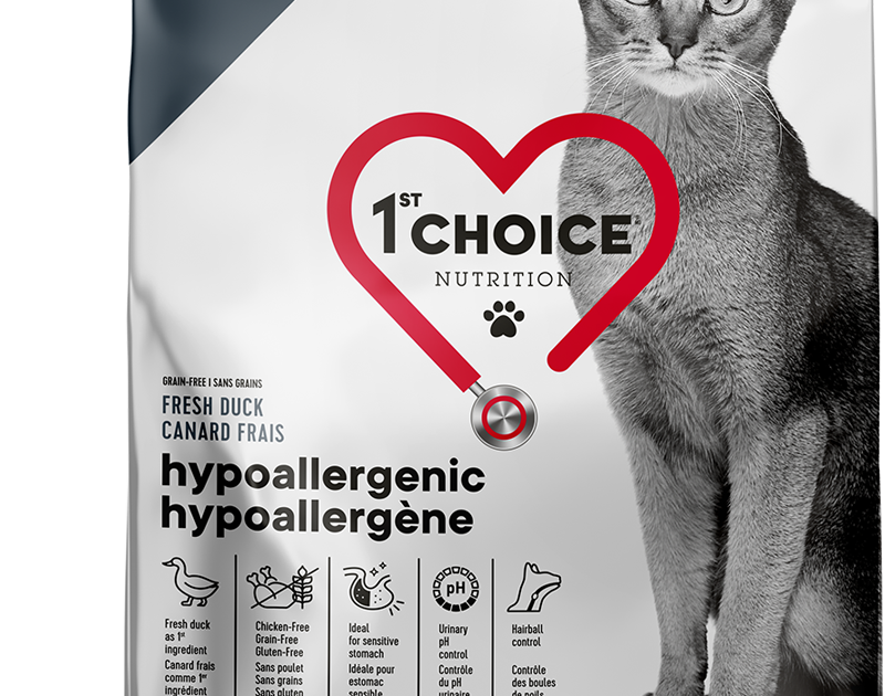 Hypoallergenic Adult Cat Food Fresh Duck 1st Choice Canada